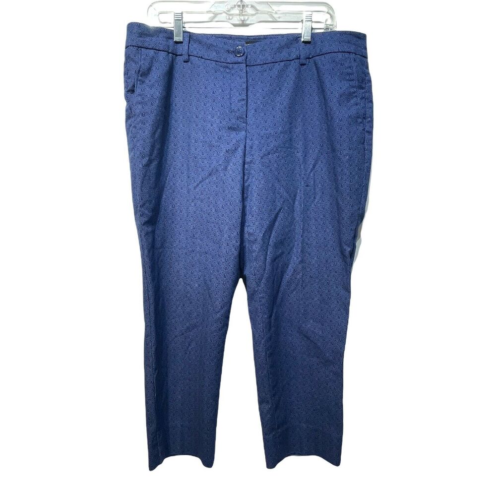 hilary radley blue gray geometric pull on pants Size 12